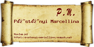 Pöstényi Marcellina névjegykártya
